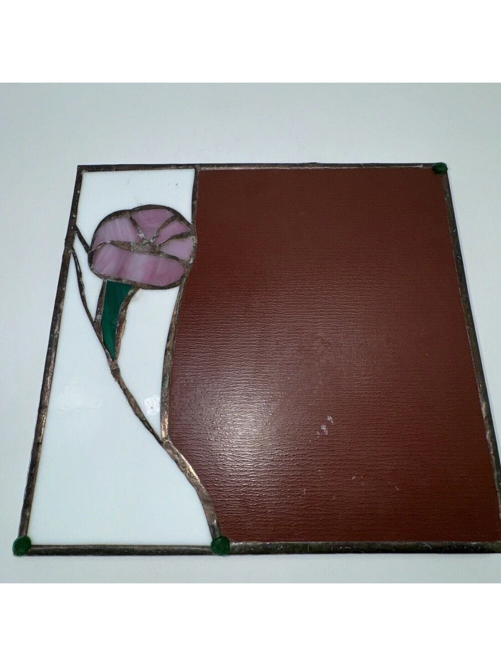 Handmade Stained Glass Square Vanity Mirror Tray 10x10